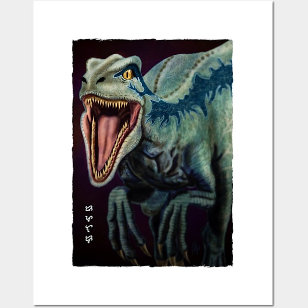 Raptor - White Wall Art by Thor Reyes